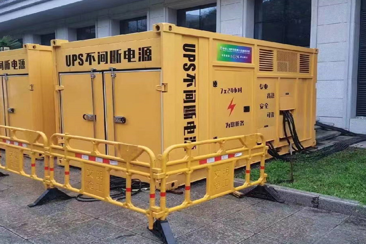 大竹发电机租赁施工现场