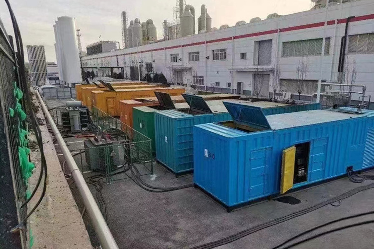 大竹发电机租赁施工现场